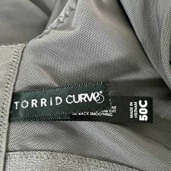 Torrid Curve Bra Full Coverage 50C Gray Lightly Padded Underwire - Picture 7 of 11